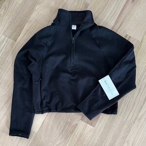 Athleta Black Half-Zip Top